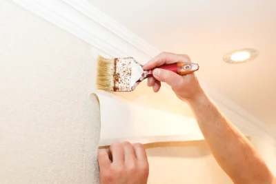 Pose de papier peint à Tesson — revêtements muraux et toiles de verre